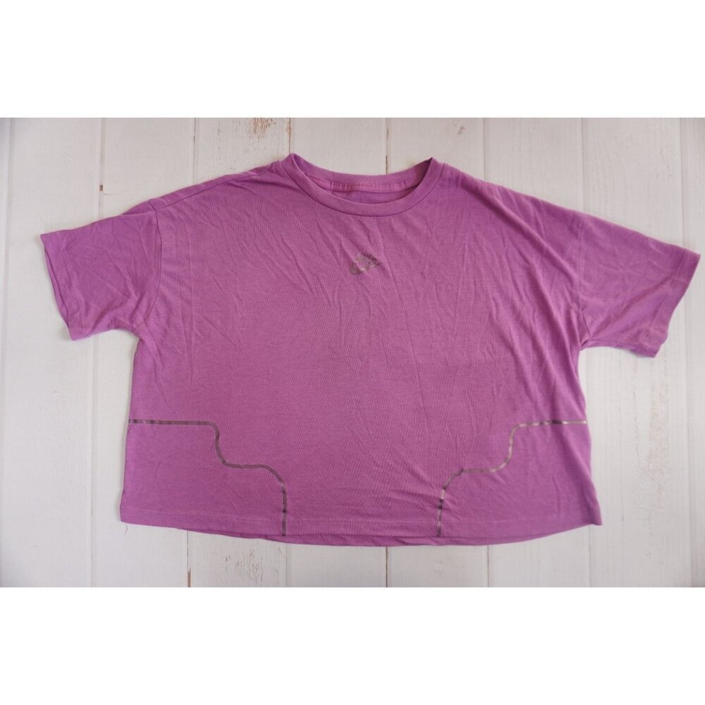 Nike Pro Dri-Fit Women's Purple Oversized Crop Top, Size M